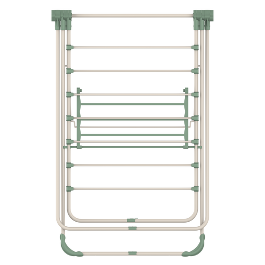 Perilla Violet Clothes Drying Rack with Hanger Bar | 17.5 m Drying Capacity | Foldable 2-Wing