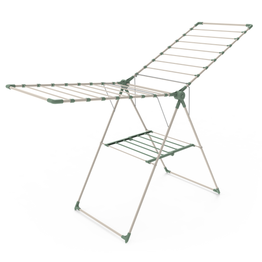 Perilla Mega Plast Clothes Drying Rack | 17.5 m Drying Capacity | Foldable 2-Wing