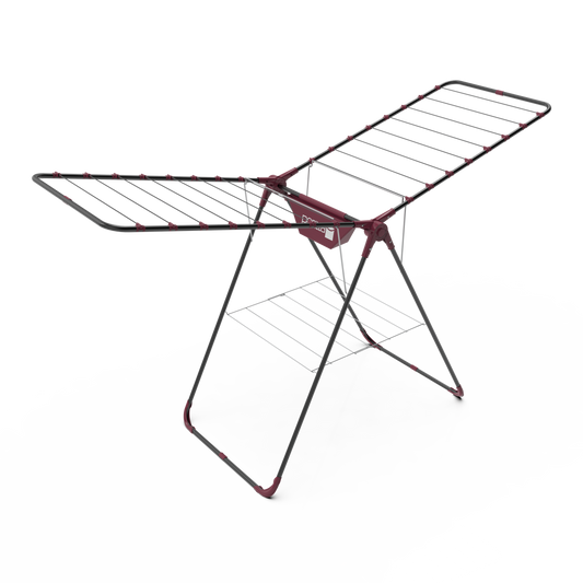 Perilla Mina Antrasit Clothes Drying Rack | 17.5 m Drying Capacity | Foldable 2-Wing Steel Dryer
