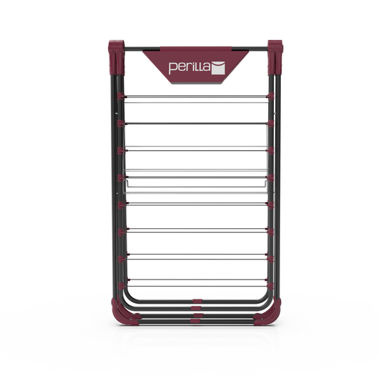 Perilla Mina Antrasit Clothes Drying Rack | 17.5 m Drying Capacity | Foldable 2-Wing Steel Dryer
