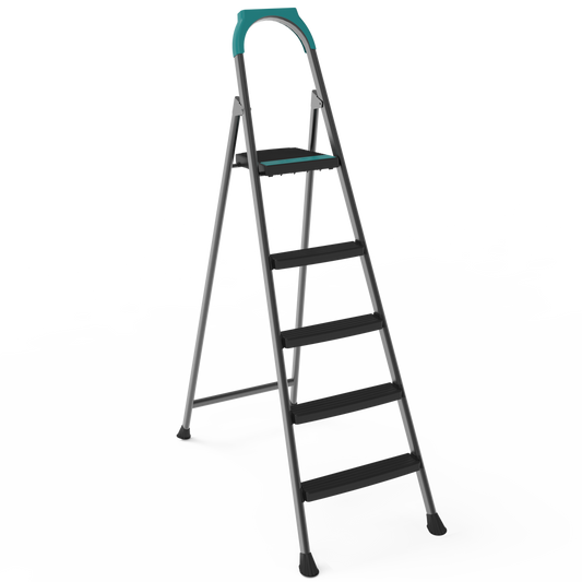 Perilla Riser 4+1 Step Ladder | Folding Steel Ladder | 150 kg Capacity
