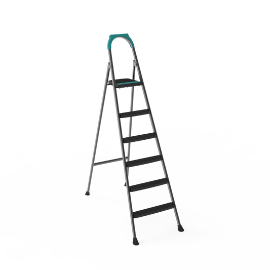 Perilla Riser 5+1 Step Ladder | Folding Steel Ladder | 150 kg Capacity