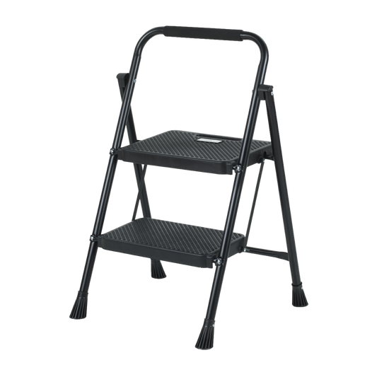 Perilla STEPLA 2 Step Folding Ladder | Wide Platform Steel Step Stool | 150 kg Capacity