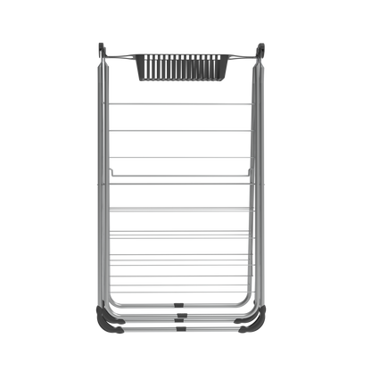 Perilla Uzay with Basket Clothes Drying Rack | 19 m Drying Capacity | Foldable 2-Wing Steel Dryer