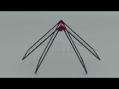 رف تجفيف الملابس Perilla Mina | سعة تجفيف 17.5 متر | مجفف فولاذي قابل للطي بجناحين